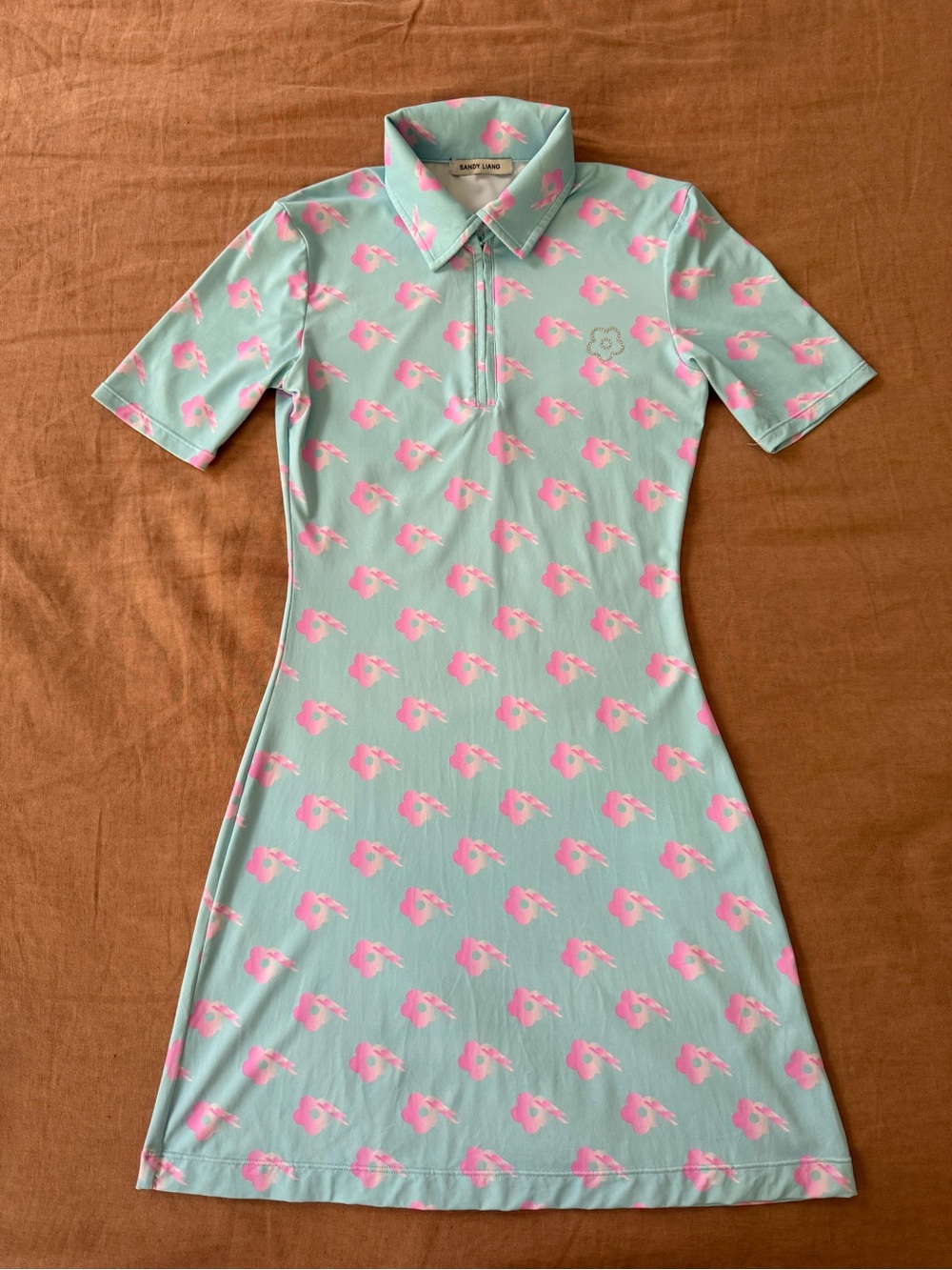 Sandy Liang nylon spandex polo mini dress